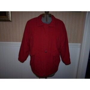 Preswick & Moore womans red coat size pls walking length warm! preowned